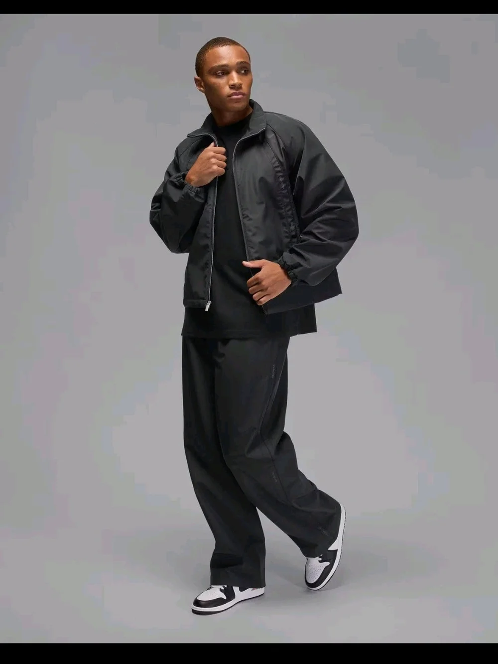 Jordan M J AIR Black Jacket hv0081-045 Men's Size XL